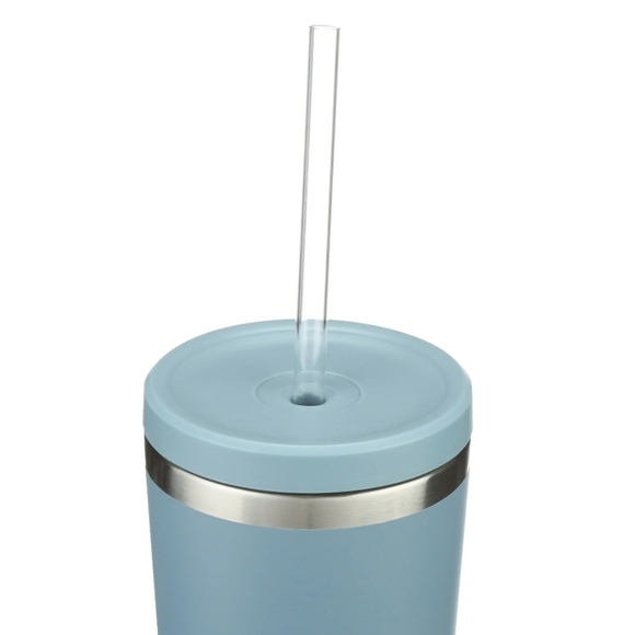 Tal Water Tumbler with Acrylic Straw, Blue, 24oz - Picture 3 of 6